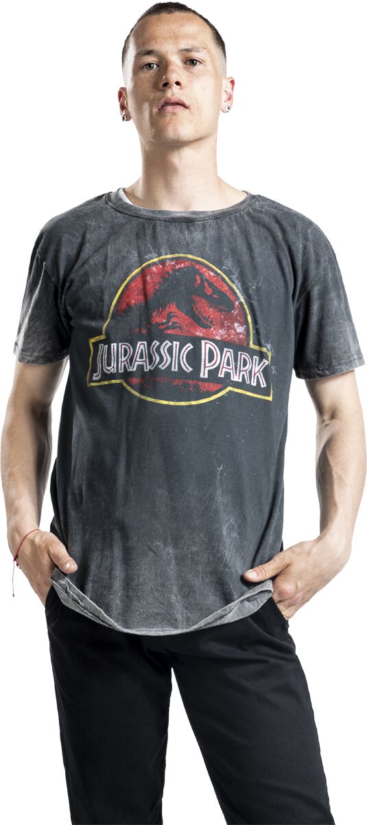 T-shirt Jurassic World Homme - Noir - Taille L - 100% Coton - Occasion Parfait état
