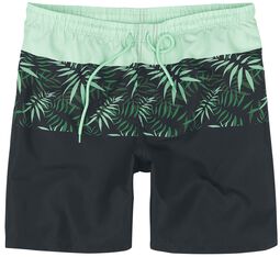 Swim Shorts With Palm Trees, RED by EMP, Zwembroek