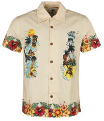 Honolulu Tropical Hawaiian Style Shirt, King Kerosin, Chemise manches courtes