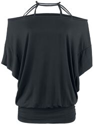 Haut Mamches Longue Chauve-Souris, Black Premium by EMP, T-Shirt Manches courtes