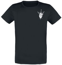 T-Shirt avec Cœur & Épée, Black Blood by Gothicana, T-Shirt Manches courtes