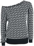Jacquard Sweatshirt, Black Premium by EMP, Sweat-shirt