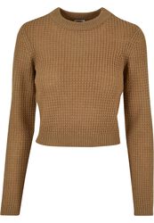 Ladies Short Waffle Sweater, Urban Classics, Sweatshirts