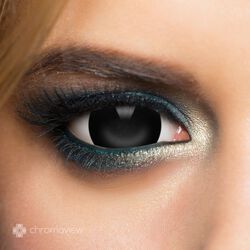 Chromaview Mini Sclera Black Daily Disposable Contact Lenses, Chromaview, Fashion contactlens