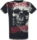 T-Shirt Avec Crâne Imprimé, Rock Rebel by EMP, T-Shirt Manches courtes