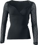 Lace Longsleeve, Black Premium by EMP, Shirt met lange mouwen