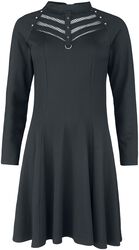Dress with mesh cut-outs on neckline, Gothicana by EMP, Robe courte