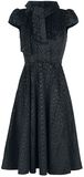 Desirable Black Velvet Flocked Tea Dress, H&R London, Robe mi-longue