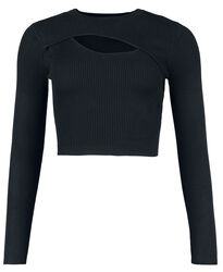 Onliza L/S peek-a-boo sweater, Only, Shirt met lange mouwen