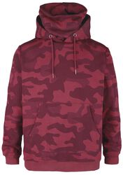 Camo hoodie met kraag, Black Premium by EMP, Trui met capuchon