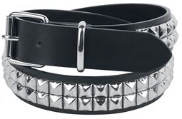 Black Two-Row Studded Belt, Black Premium by EMP, Riem
