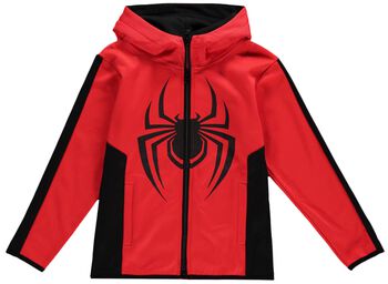 Veste Spiderman - Miles Morales, Veste Universitaire - Noire et Rouge en  Coton et Cuir avec capuche, Oversize, Unisexe