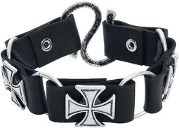 Iron Crosses, Rock Rebel by EMP, Kunstlederen armband