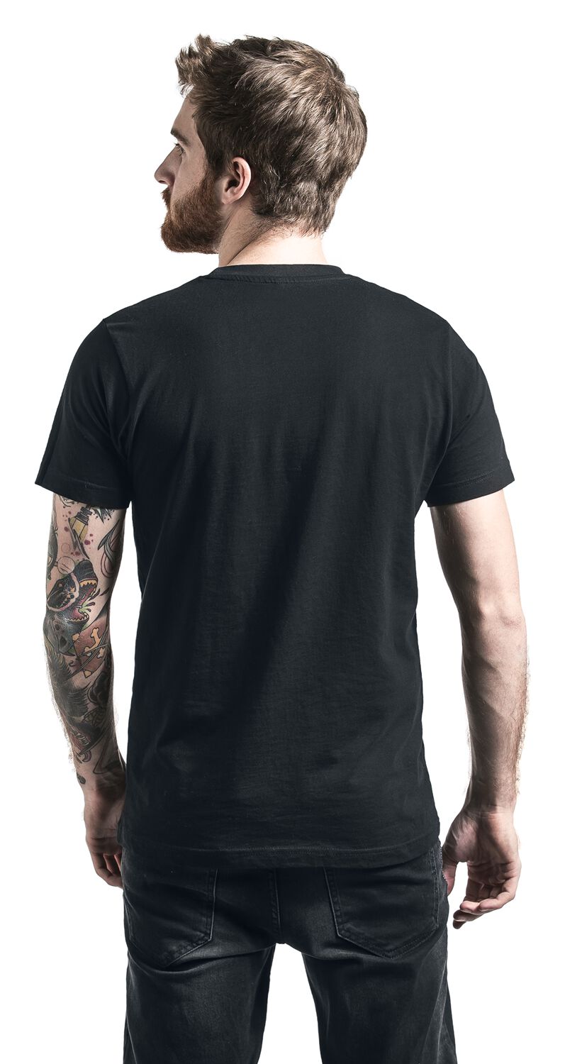 Led Zeppelin IV – T-Shirt Manches Longues Homme Illustration Liste Des Titres – Rock Classique Officiel – Noir Coupe Standard