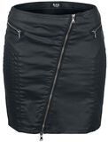 Waxed Skirt, Black Premium by EMP, Jupe courte