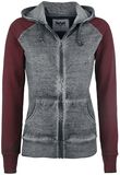 Burnout Zipper, Black Premium by EMP, Sweat-shirt zippé à capuche