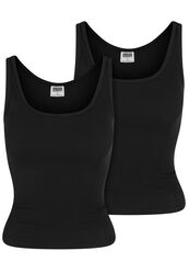 Ladies Organic Basic Rib Vest 2-pack, Urban Classics, Top