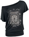 T-shirt with book of spells print, Gothicana by EMP, T-Shirt Manches courtes