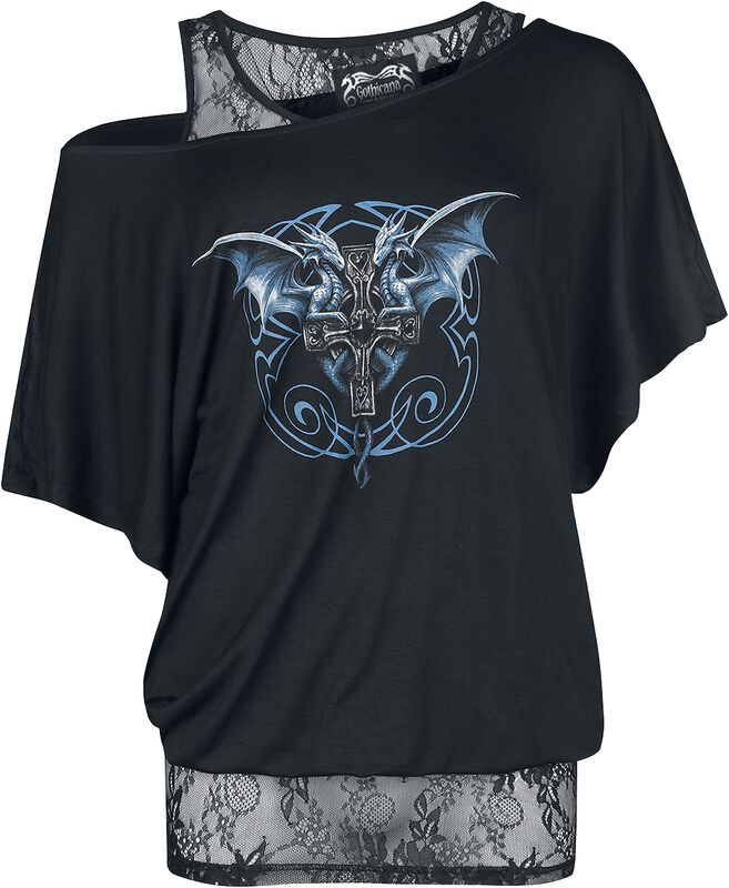 Gothicana X Anne Stokes - T-shirt double épaisseur