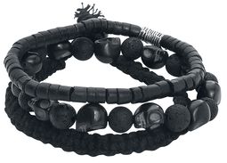 Skull Bracelet, Rock Rebel by EMP, Armband Set