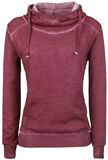 High Neck Hoodie, RED by EMP, Sweat-shirt