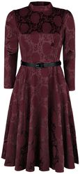 Chevron Red Swing Dress, H&R London, Medium-lengte jurk