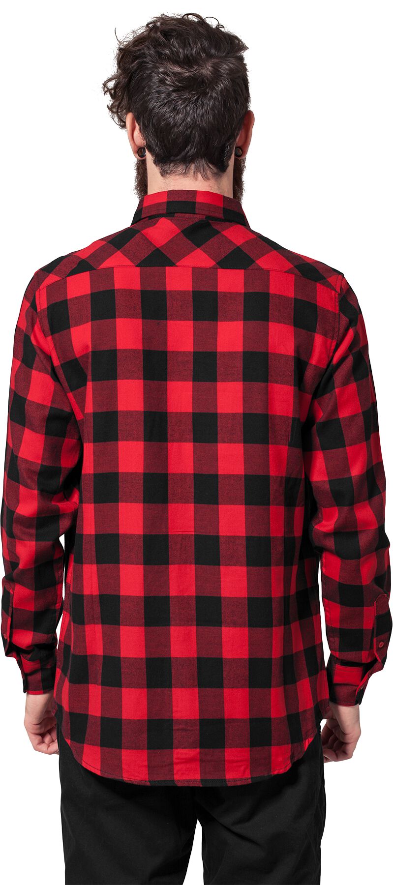 Rouge FEMME Chemises à manches longues Flanelle Carreaux Col De Chemise Une poche 2521378