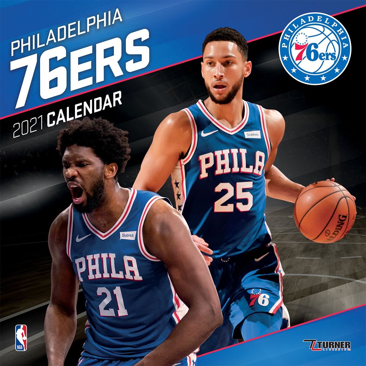 Philadelphia 76ers - Calendrier 2021 | NBA Calendrier mural | Large