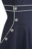 Claudia Nautical Flared Dress