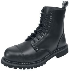 Black Lace-Up Boots, Black Premium by EMP, Laars