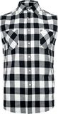 Sleeveless Checked Flannel Shirt, Urban Classics, Chemise manches courtes