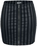 Striped Zip Skirt, Rock Rebel by EMP, Korte rok