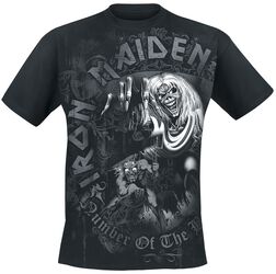 Number Of The Beast Grey Tone, Iron Maiden, T-shirt