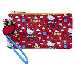 Loungefly - Classic AOP Nylon Pouch Wristlet (50th Anniversary), Hello Kitty, Portemonnee