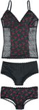 Set with Camisole and Two Pairs of Panties, Rock Rebel by EMP, Ondergoed
