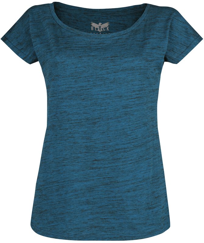 Mottled-Look Blue T-Shirt