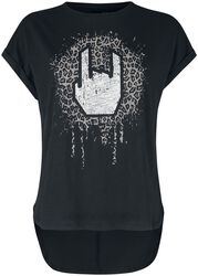 T-Shirt with Leopard-Print Rockhand, EMP Stage Collection, T-shirt