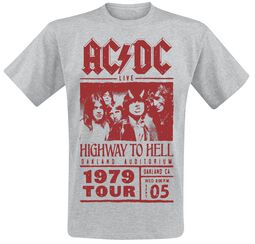 Highway To Hell - Red Photo - 1979 Tour, AC/DC, T-Shirt Manches courtes