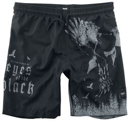 Swim Shorts with Print Black Premium, Black Premium by EMP, Zwembroek