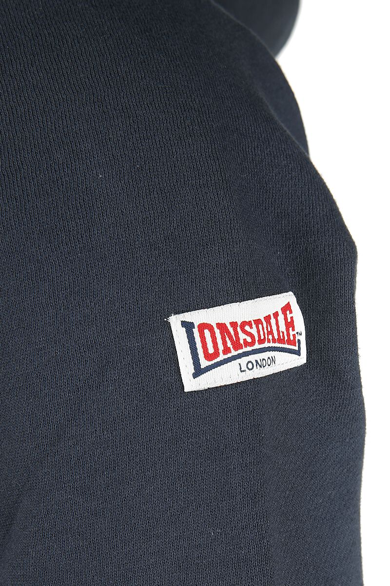 Lonsdale Sweat À Capuche Doublé Zippé Hommes Gris Chiné - Sport