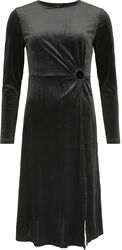 Velvet Keyhole Side Split Dress, QED London, Medium-lengte jurk