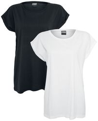 Lot De 2 T-Shirts Épaules Étendues, Urban Classics, T-Shirt Manches courtes