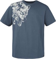 T-shirt met wolvenprint, Black Premium by EMP, T-shirt