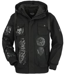 Between-seasons jacket with prints, Rock Rebel by EMP, Tussenseizoensjas