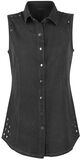 Studded Blouse, Rock Rebel by EMP, Chemise manches courtes