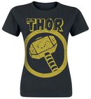 Distressed Hammer, Thor, T-Shirt Manches courtes