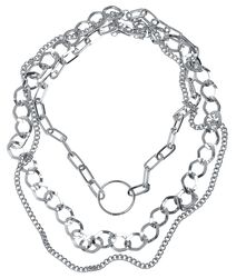 Ring Layering Necklace, Urban Classics, Halsketting
