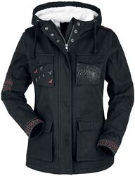 Winter Jacket with Prints and Embroidery, Full Volume by EMP, Winterjas