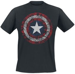Bouclier Comic, Captain America, T-Shirt Manches courtes