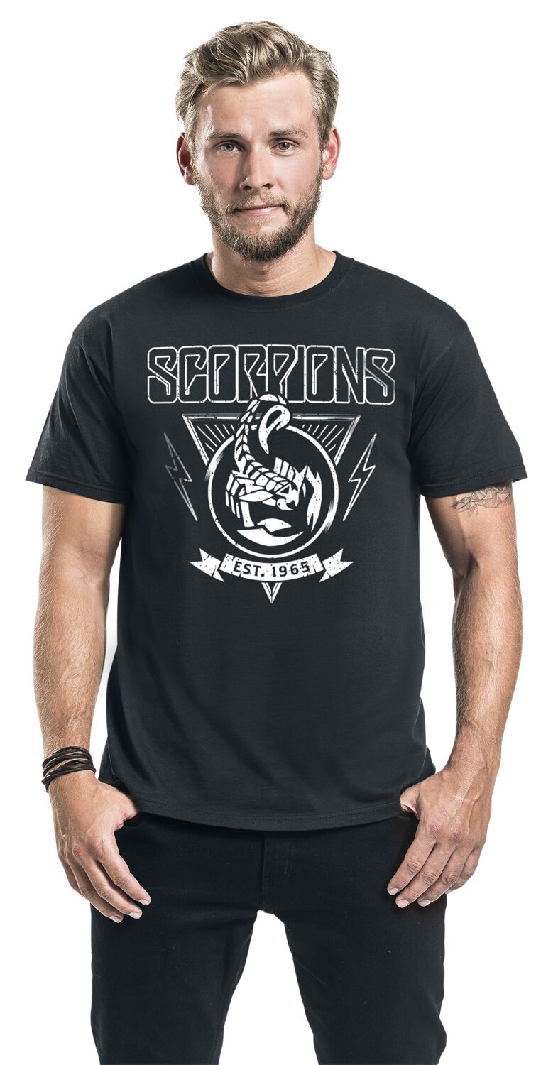 T-shirt Blackout Tour 1982 The Scorpions Blackout T Shirt Full Figured Tee Shirt Tişörtler Merchandising Scorpions Tour